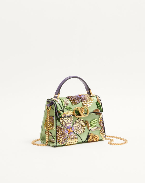 Borsa a mano mini Valentino Garavani Vsling ricamata  