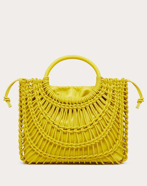 Borsa Shopping Valentino Garavani Allknots In Pelle Intrecciata 