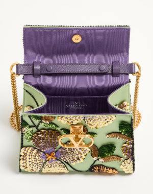 Borsa a mano mini Valentino Garavani Vsling ricamata  