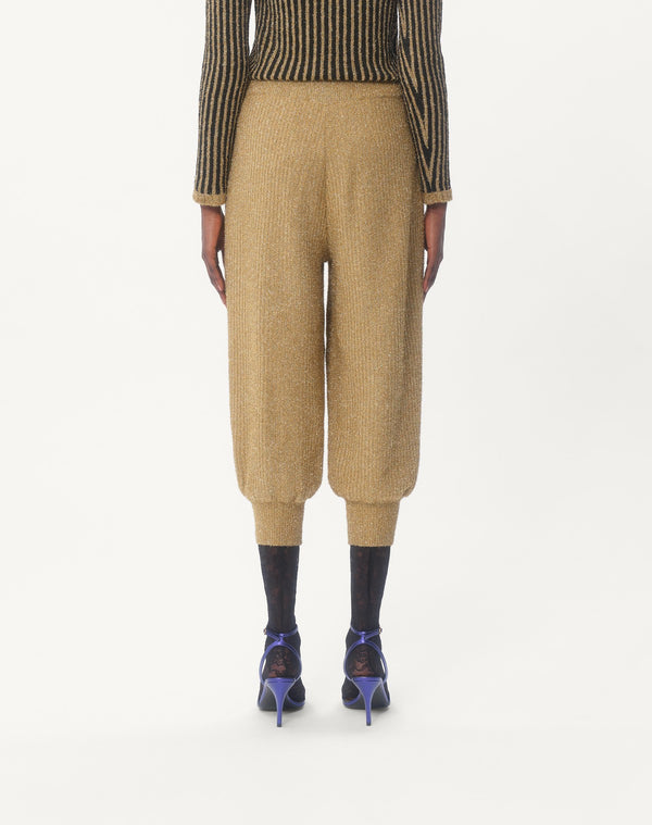 Pantaloni Di Maglia In Lurex 