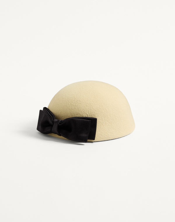 Cappello Vlogo Signature In Tessuto Lapin E Fiocco In Raso