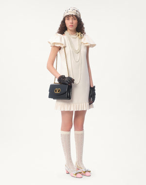 Abito Corto In Crepe Couture 