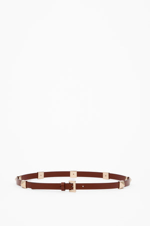 CINTURA ROCKSTUD FIERCE IN VITELLO LUCIDO 15 MM