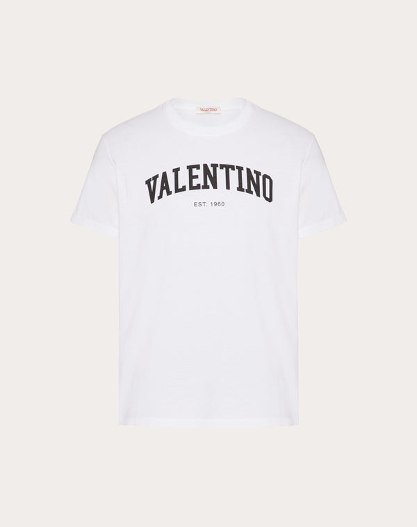 T-Shirt In Cotone Con Stampa Valentino