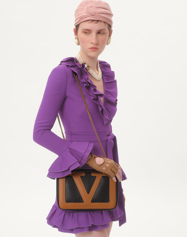 Abito Corto In Crepe Couture 