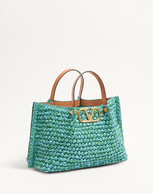 Borsa Shopping Media In Crochet Di Rafia