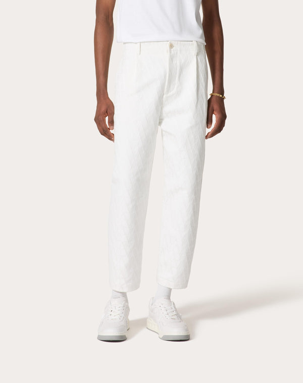 Pantalone In Canvas Di Cotone Con Motivo Toile Iconographe