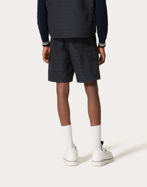 Bermuda In Cotone Con Motivo Toile Iconographe