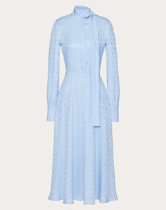 Abito Midi In Silk Jacquard Toile Iconographe