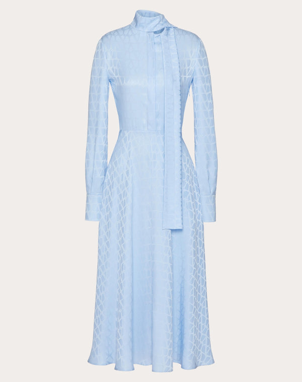 Abito Midi In Silk Jacquard Toile Iconographe 