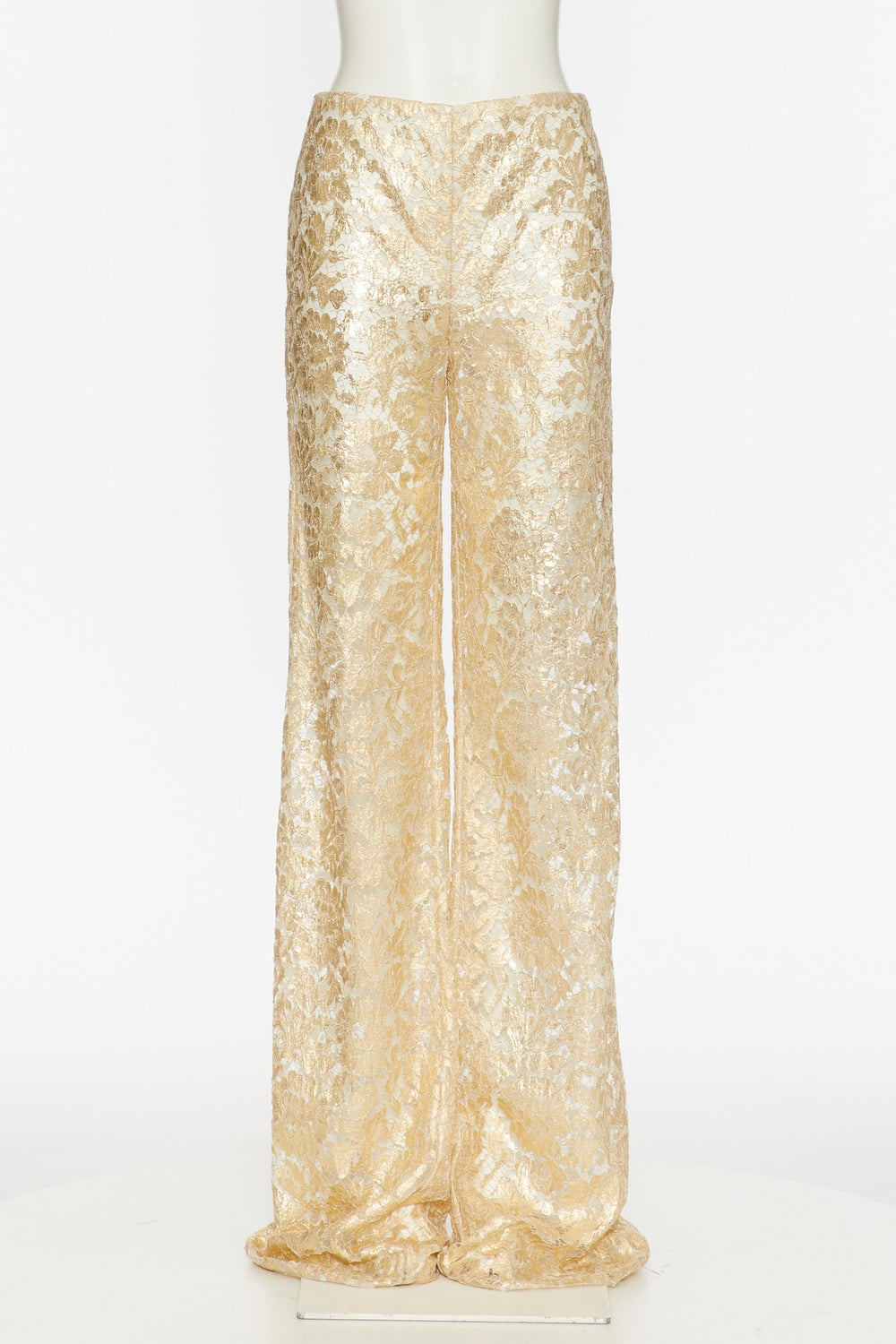 Pantaloni In Gold Heavy Lace 