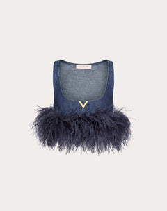 Top In Chambray Denim 