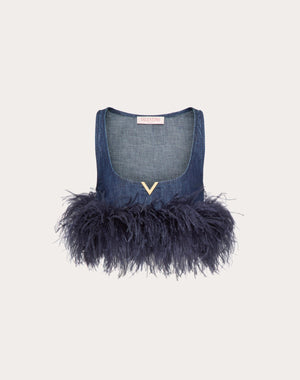 Top In Chambray Denim 