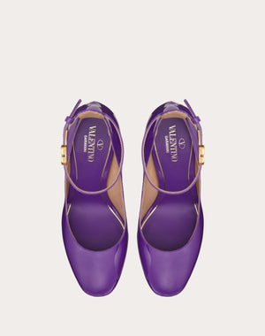 Décolleté Con Plateau Valentino Garavani Tan-Go In Vernice 155Mm