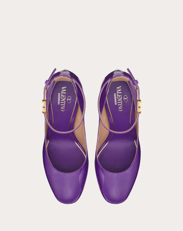 Décolleté Con Plateau Valentino Garavani Tan-Go In Vernice 155Mm