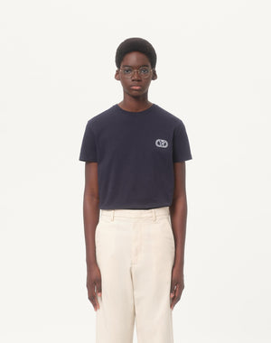 T-Shirt In Cotone Con Patch Vlogo Signature