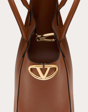 Borsa Shopping Vlogo Side In Vitello Nappato