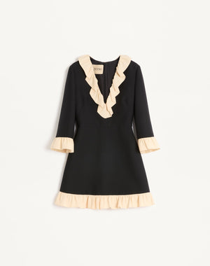 Abito Corto In Crepe Couture 
