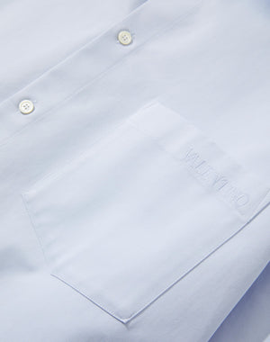 Camicia In Cotone Tecnico Con Ricamo Valentino