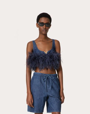 Top In Chambray Denim 