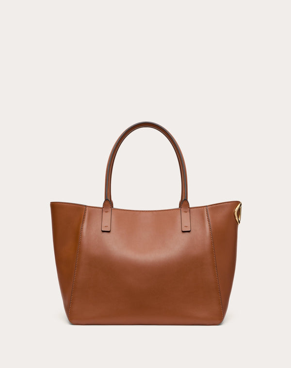 Borsa Shopping Vlogo Side In Vitello Nappato