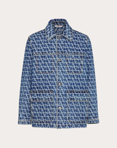 Giacca In Denim Con Motivo Toile Iconographe
