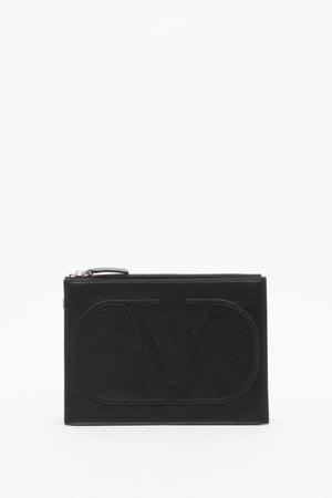 POUCH VLOGO SIGNATURE XL IN VITELLO