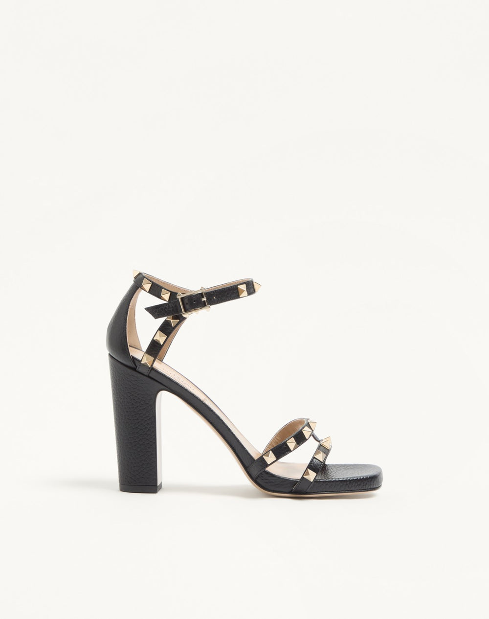 SANDALO ROCKSTUD IN VITELLO STAMPA ALCE 100MM