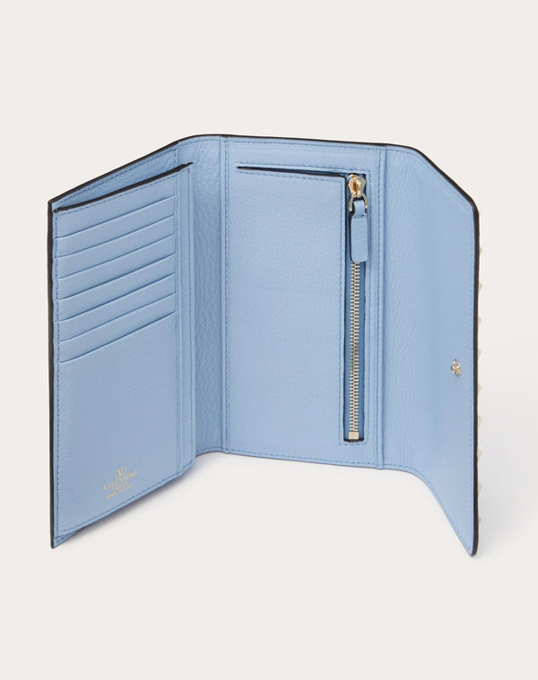 Portafoglio Rockstud In Vitello Granato