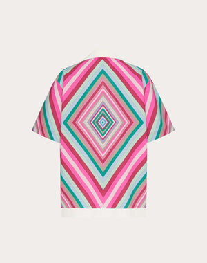 Camicia In Popeline Valentino Rhombus 75 Foulard 
