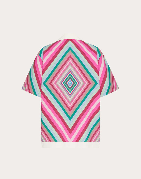 Camicia In Popeline Valentino Rhombus 75 Foulard 