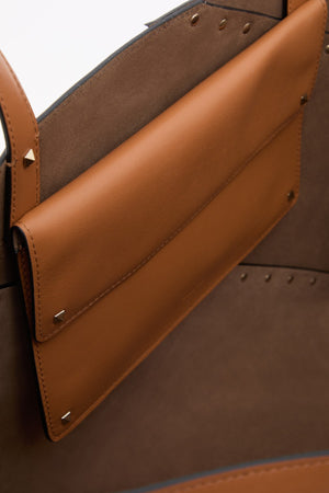 BORSA SHOPPING VALENTINO GARAVANI ROCKSTUD WISPY IN VITELLO 