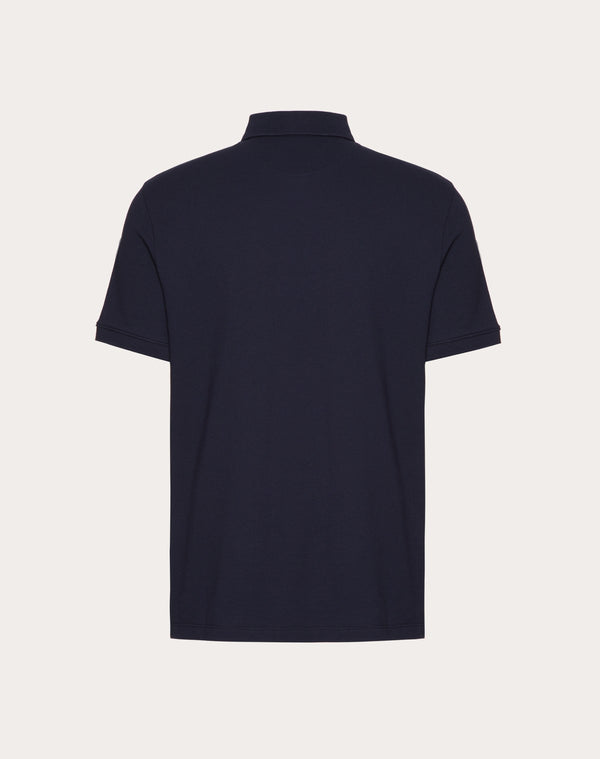 Polo In Piquet Di Cotone Con Patch Vlogo Signature