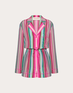 Tuta In Crepe De Chine Valentino Stripes 75 