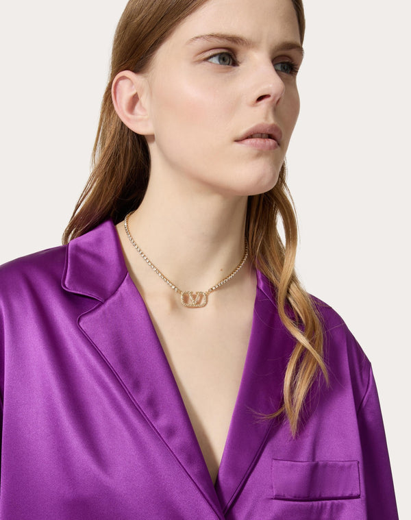 Collana Vlogo Signature In Metallo E Cristalli Swarovski®