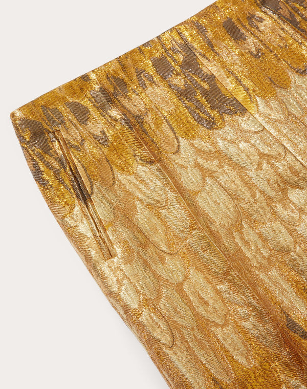 Pantaloni In Broccato Valentino Golden Wings 