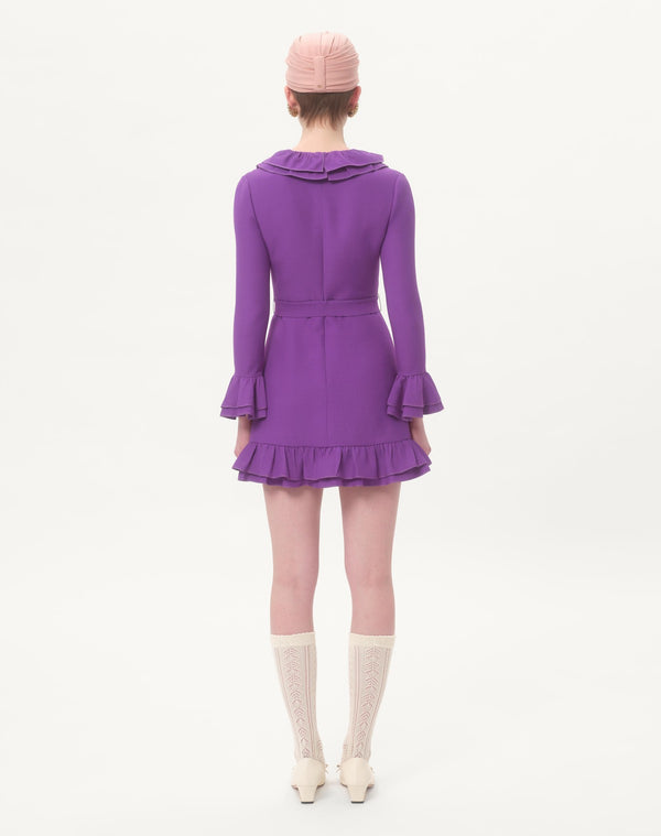 Abito Corto In Crepe Couture 