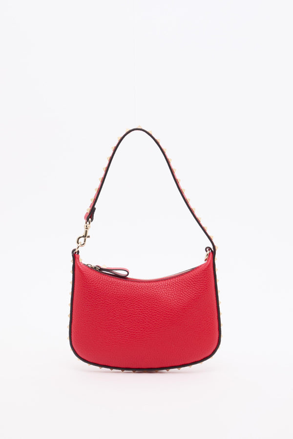 MINI HOBO ROCKSTUD IN VITELLO GRANATO