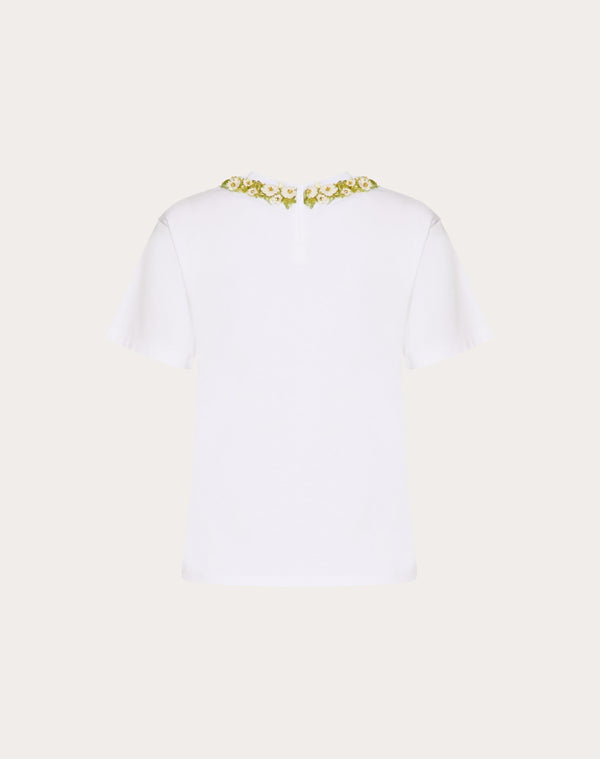 T-Shirt In Cotton Jersey Ricamata