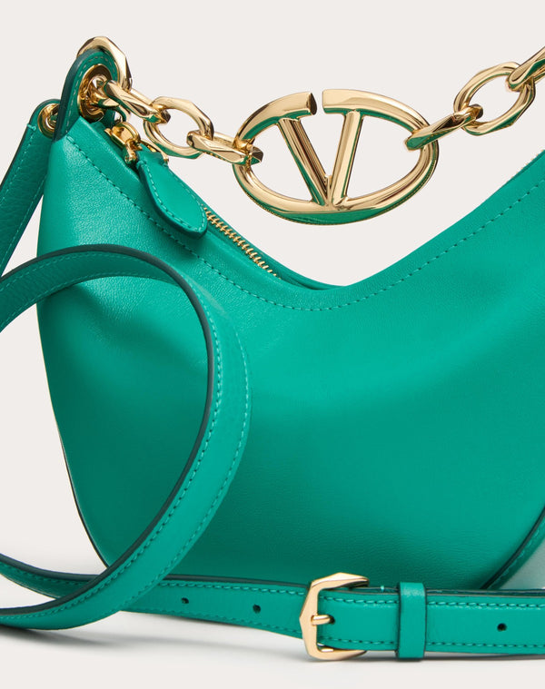Mini Hobo Vlogo Moon Bag In Nappa Con Catena