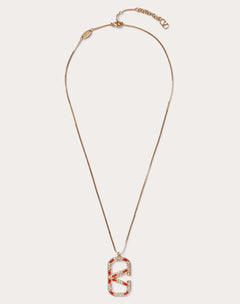 Collana Vlogo Signature In Metallo, Perla, Smalto E Cristalli Swarovski®