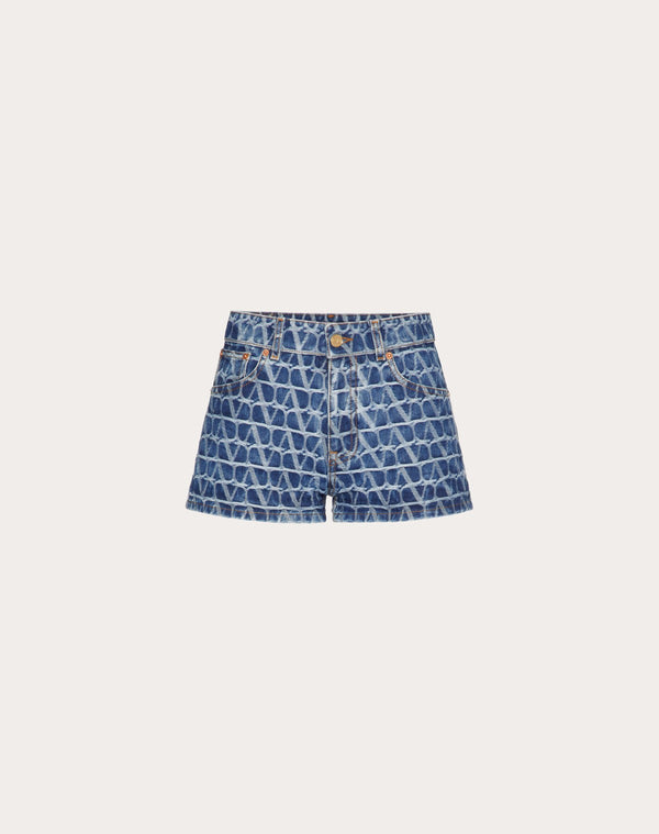 Shorts In Denim Toile Iconographe 