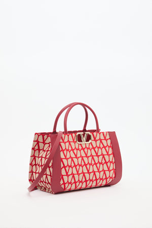 Borsa Media A Mano Vlogo Signature Toile Iconographe