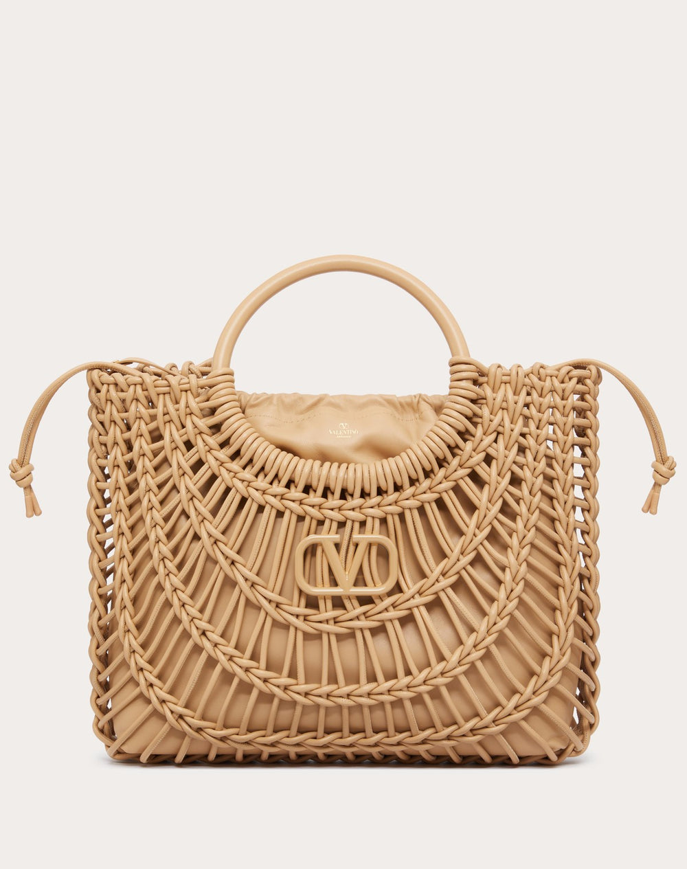 Borsa Shopping Valentino Garavani Allknots In Pelle Intrecciata 