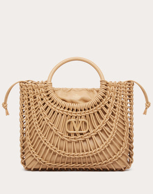 Borsa Shopping Valentino Garavani Allknots In Pelle Intrecciata 