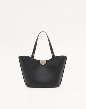 BORSA SHOPPING PICCOLA ROCKSTUD IN VITELLO GRANATO