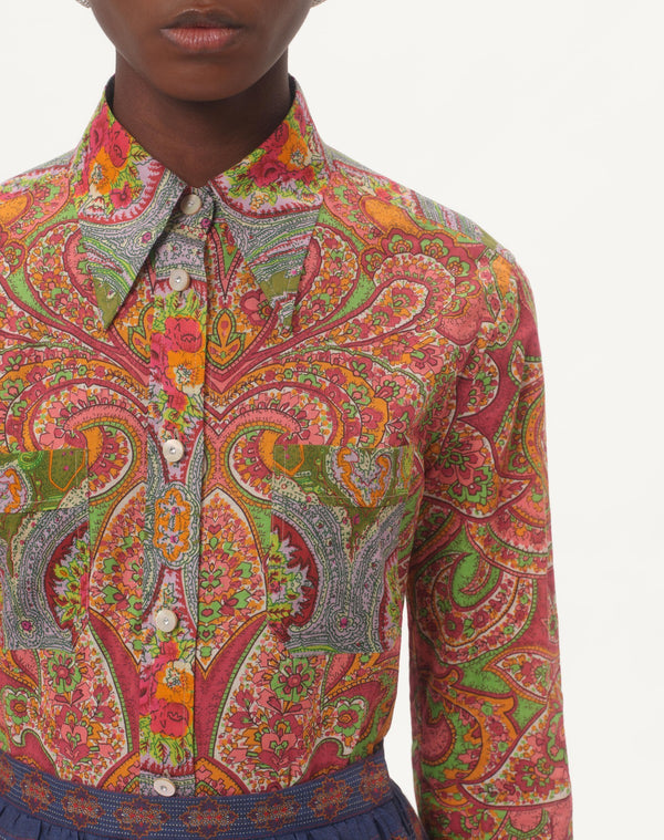Camicia In Mussola Cachemire Voyage Imaginaire 