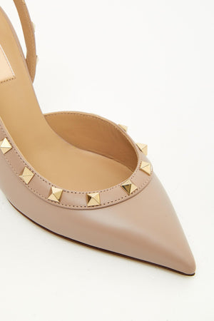 DÉCOLLETÉ SLINGBACK ROCKSTUD IN VITELLO 85MM