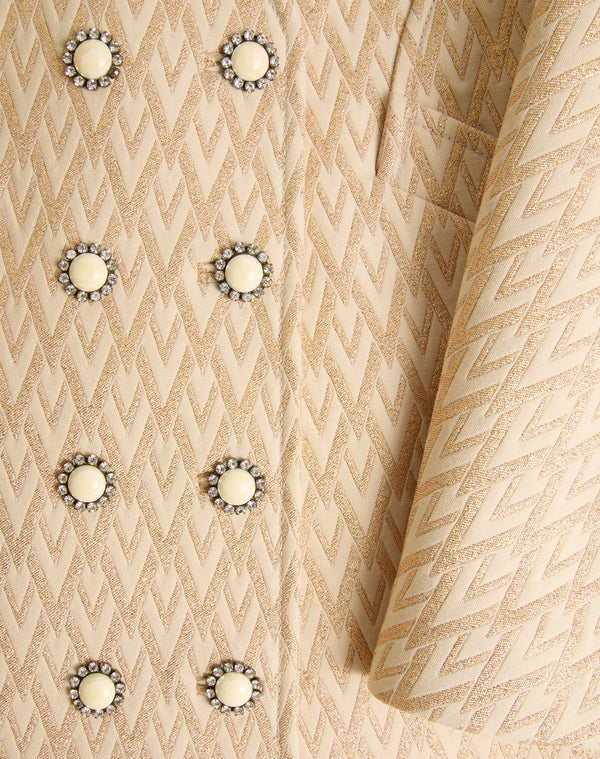 Cappotto In Lurex Jacquard Toute La V 