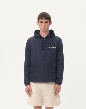 Giacca A Vento Con Cappuccio In Nylon Con Stampa Chez Valentino